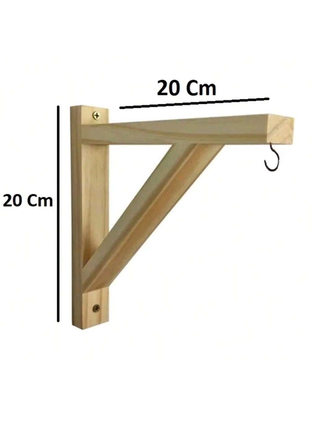 Suporte Plantas Macram Mo francesa Madeira Pinus Com Buchas e Parafusos 20x20