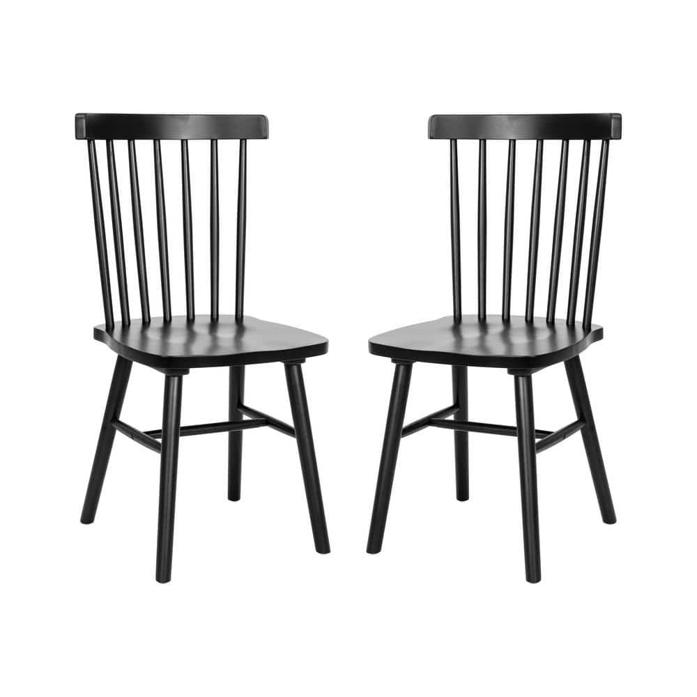 TAYLOR + LOGAN Black Wood Dining Chair