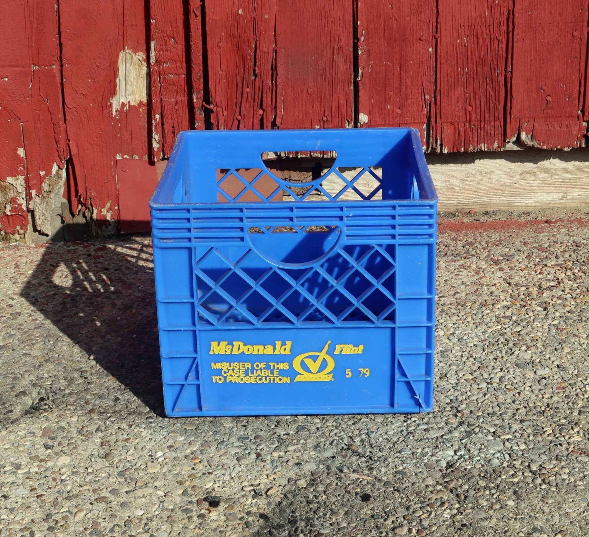 Vintage McDonald Dairy Crate,Flint Michigan, Milk Delivery, Hard Plastic Crate,Dairy Foods, 5 79