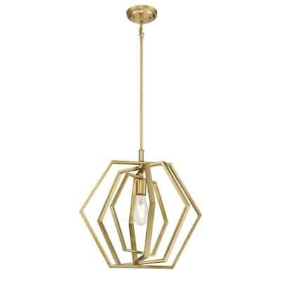 Westinghouse Holly 1-Light Champagne Brass Pendant