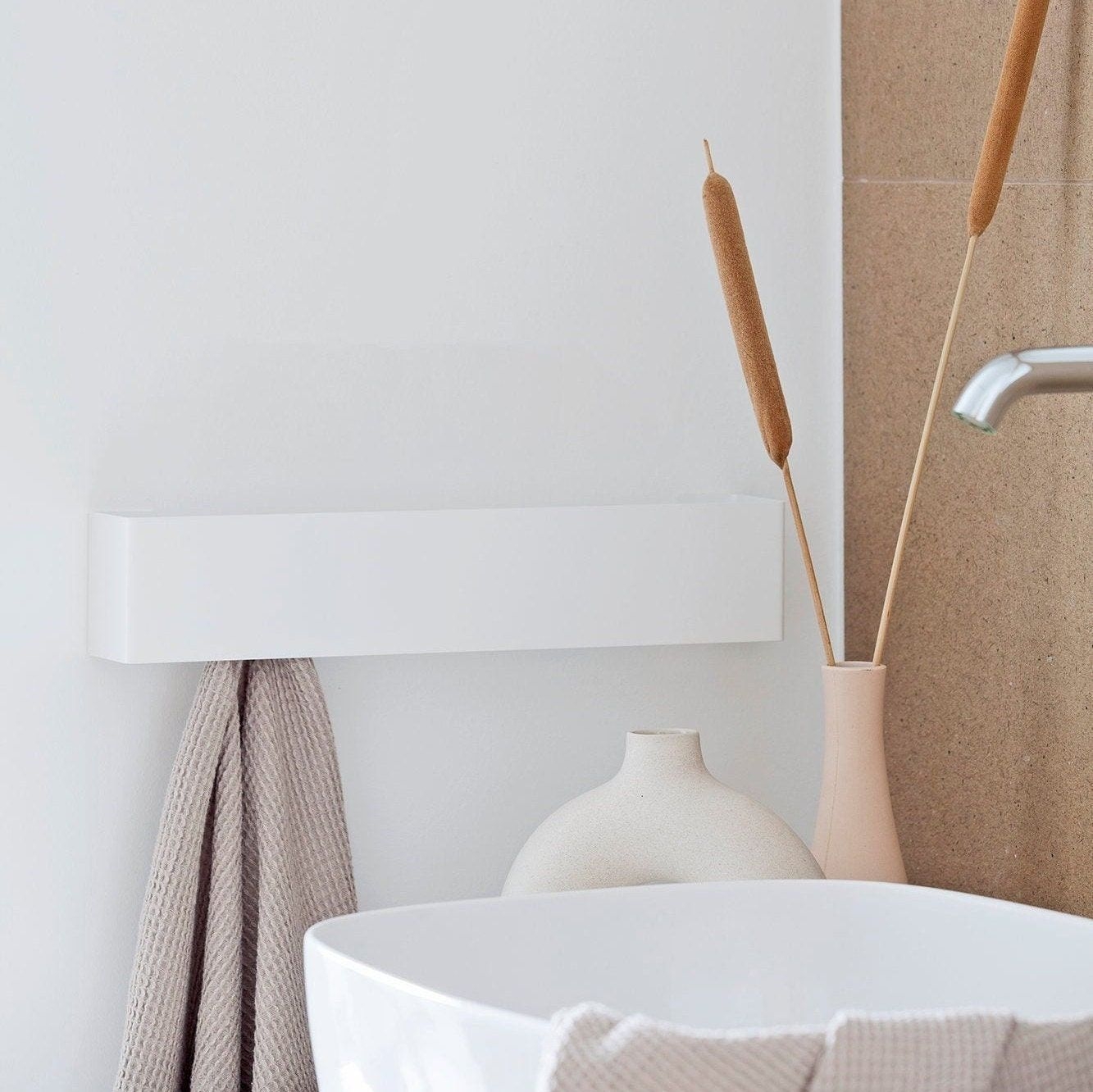 White Three-Towels Hanger, Towel hooks PUGI