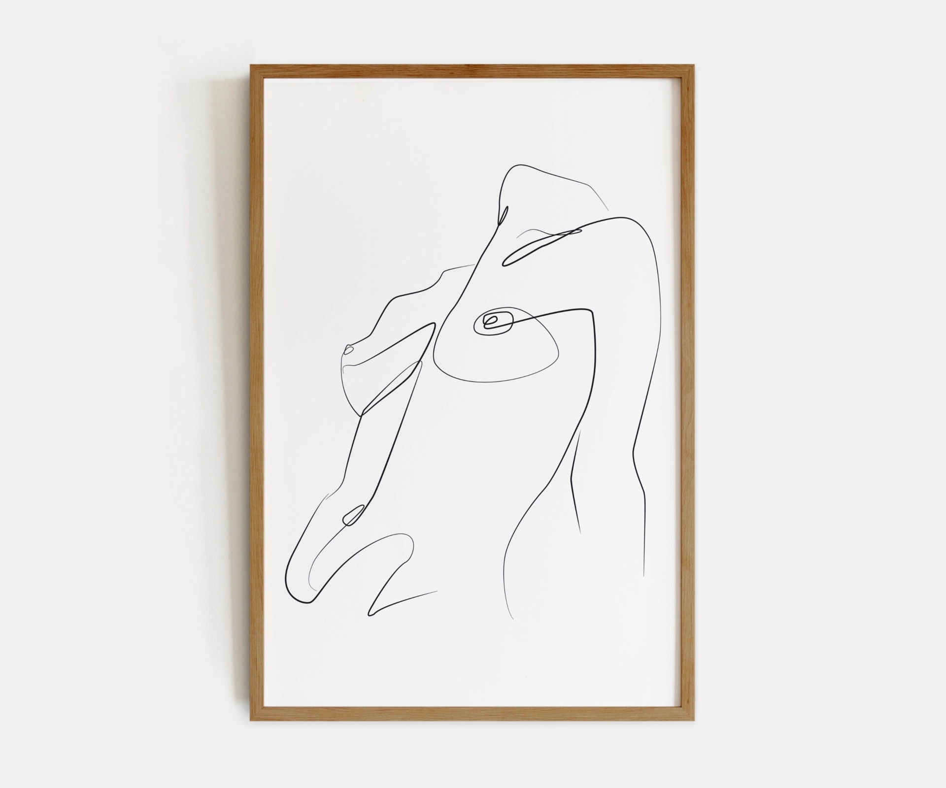 Woman's Body Fine Line Print, Abstract Art, Line Drawing, Scandinavian Wall Art, Poster, Minimalist Printable Wall Art, Boho Prints