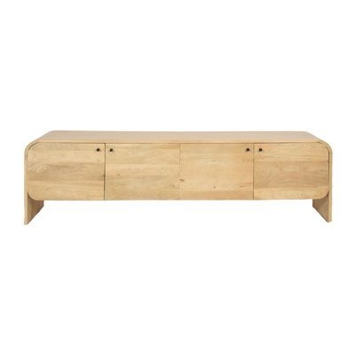 Wood, 69"L Modern Console, Natural