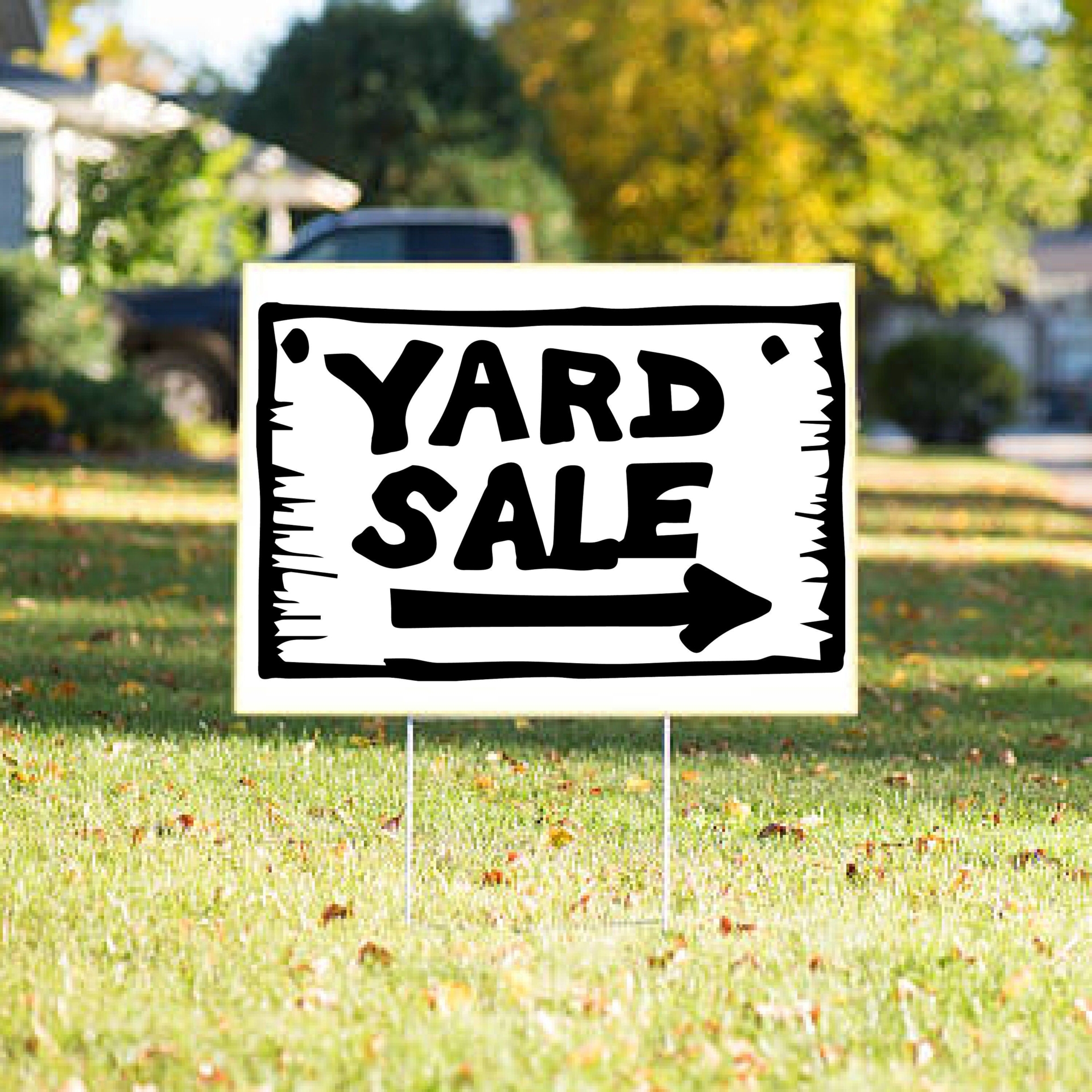 Yard Sale Sign File Digital Download