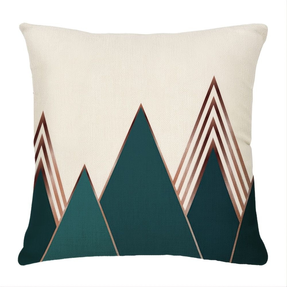 1pc Geometric Print Throw Pillow Case Home Decor No Pillow Core