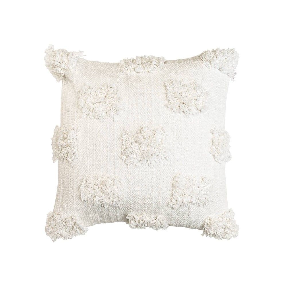 20"x20" Oversize Tina Dots Square Throw Pillow Off White - Lush Dcor
