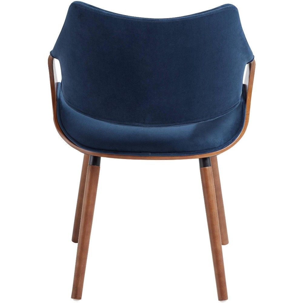 55 Downing Street Westin Blue Fabric and Beech Wood Dining Chair