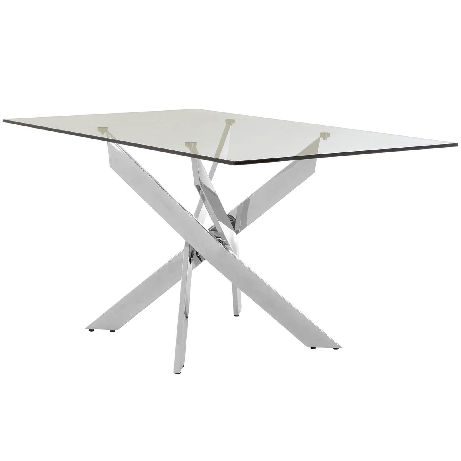 Allure Rectangular Dining Table - Chrome Gold