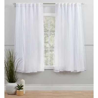 Amalgamated Textiles Exclusive Home Solid Blackout Thermal Tab Top Curtain Panels Polyester in White, Size 63.0 H in | Wayfair | Home Decor
