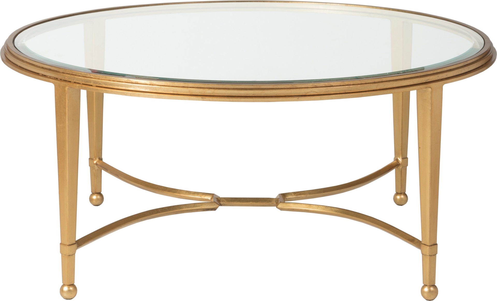 Artistica Home Sangiovese Round Cocktail Table - Finish: Gold Leaf