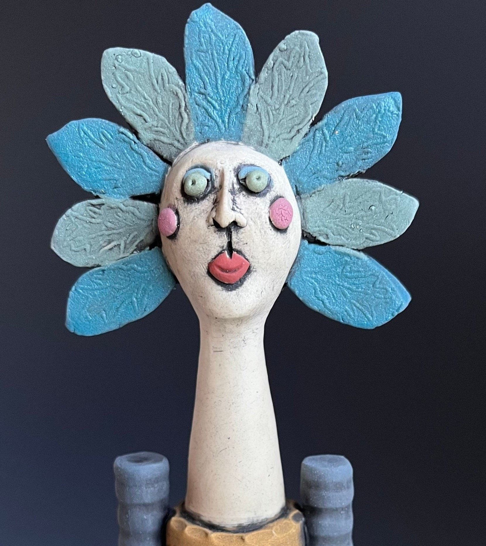 ARTY WOMEN, Clay Sculpture, Women Sculpture, Female, Sculpted Lady Figure, Human Form, Goddess, Girl, Porcelain Figure, Clay Figure