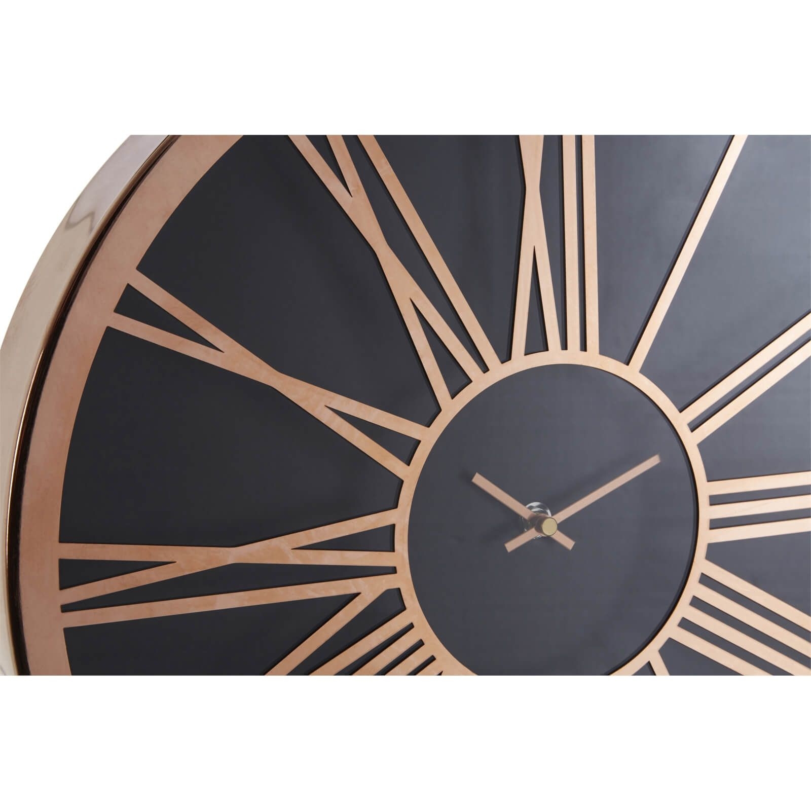 Baillie Wall Clock - Rose Gold & Black