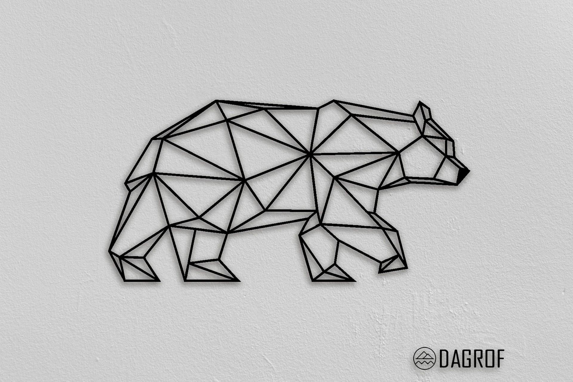 Bear Metal Wall Art, Christmas gifts, Animal Wall Art, Geometric wall art, Living room wall art, New home gift, Modern wall decoration,
