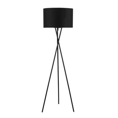 Bromi Design Amlight Lisboa 59 in. Indoor Metal Tripod Floor Lamp with Black Shade