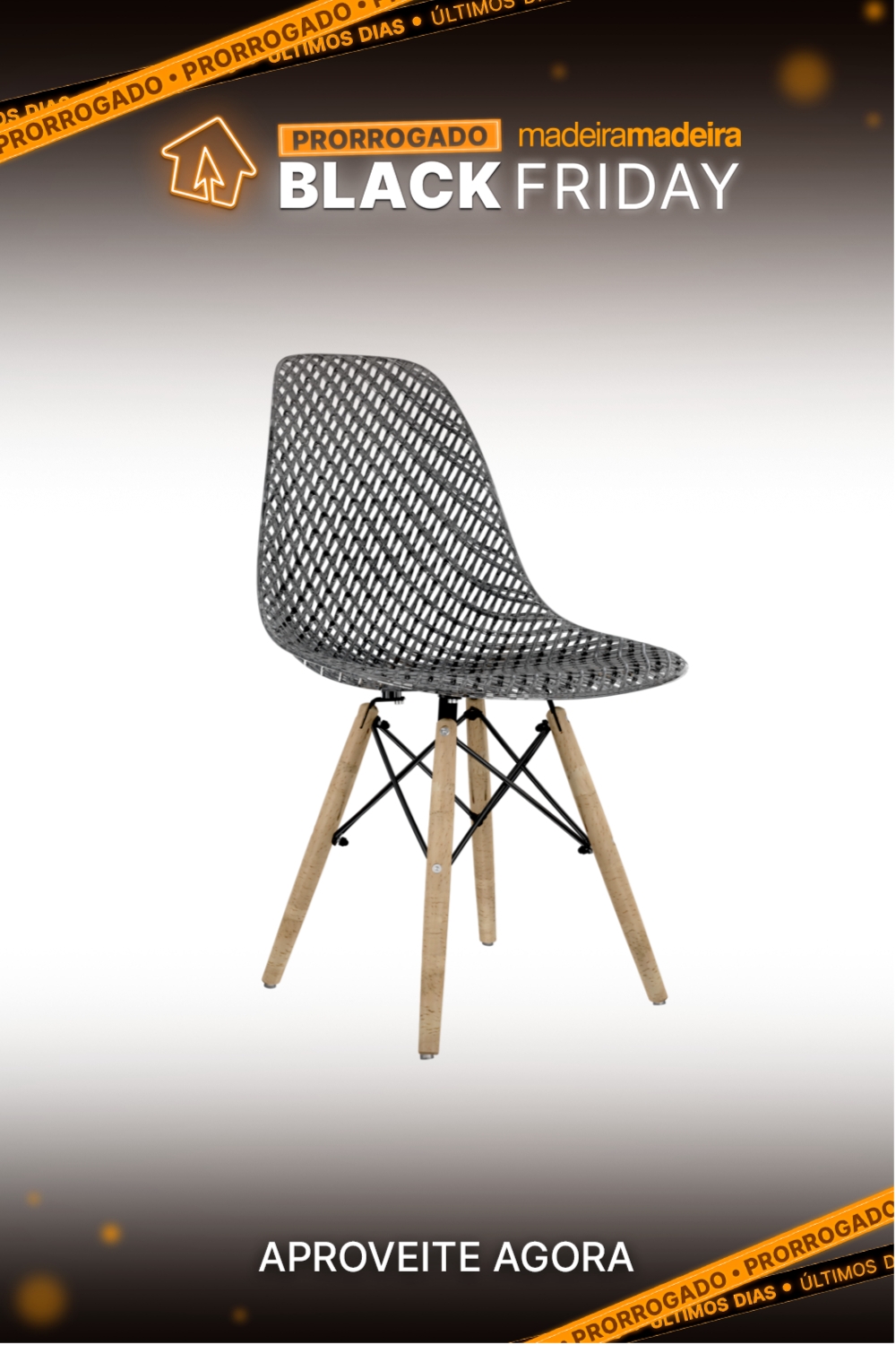 CADEIRA EAMES MAGLIA PC FUME