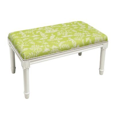 Canora Grey Solid Wood Bench Linen / Wood in Brown, Size 19.0 H x 32.0 W x 16.0 D in | Wayfair