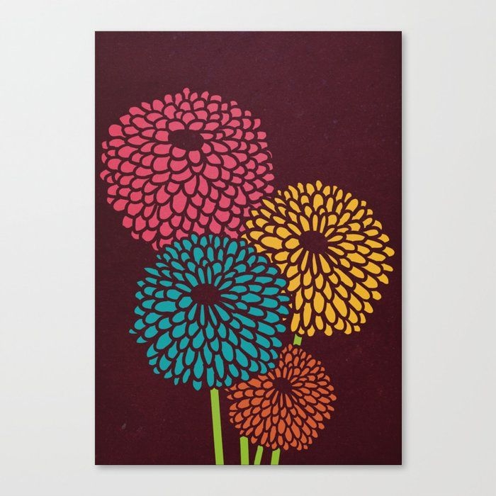 Canvas Print | Still Life Chrysanthemum by Picomodi - Large - Society6