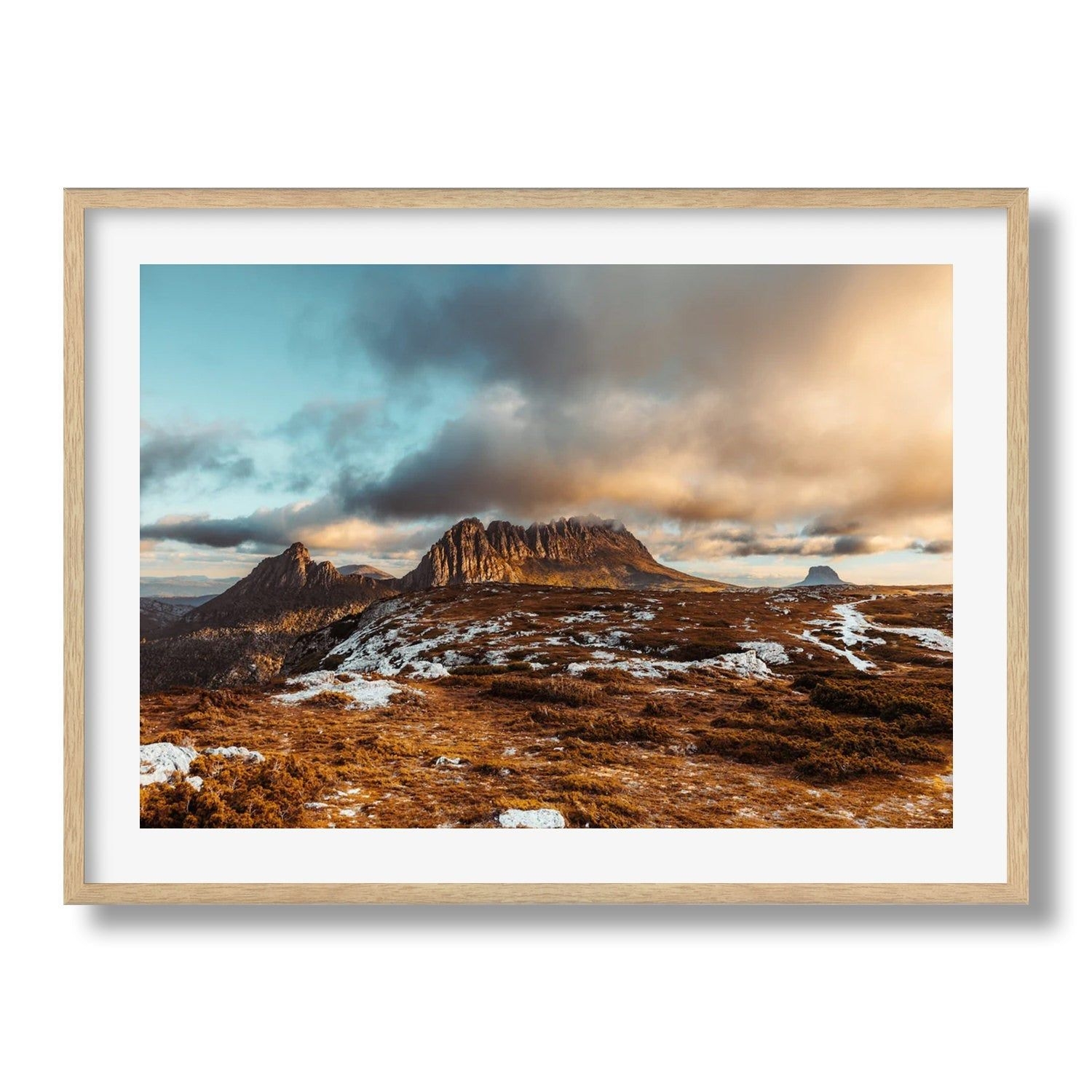 Cradle Mountain & Barn Bluff II - 59.4 x 42cm (A2) / White / With White Border