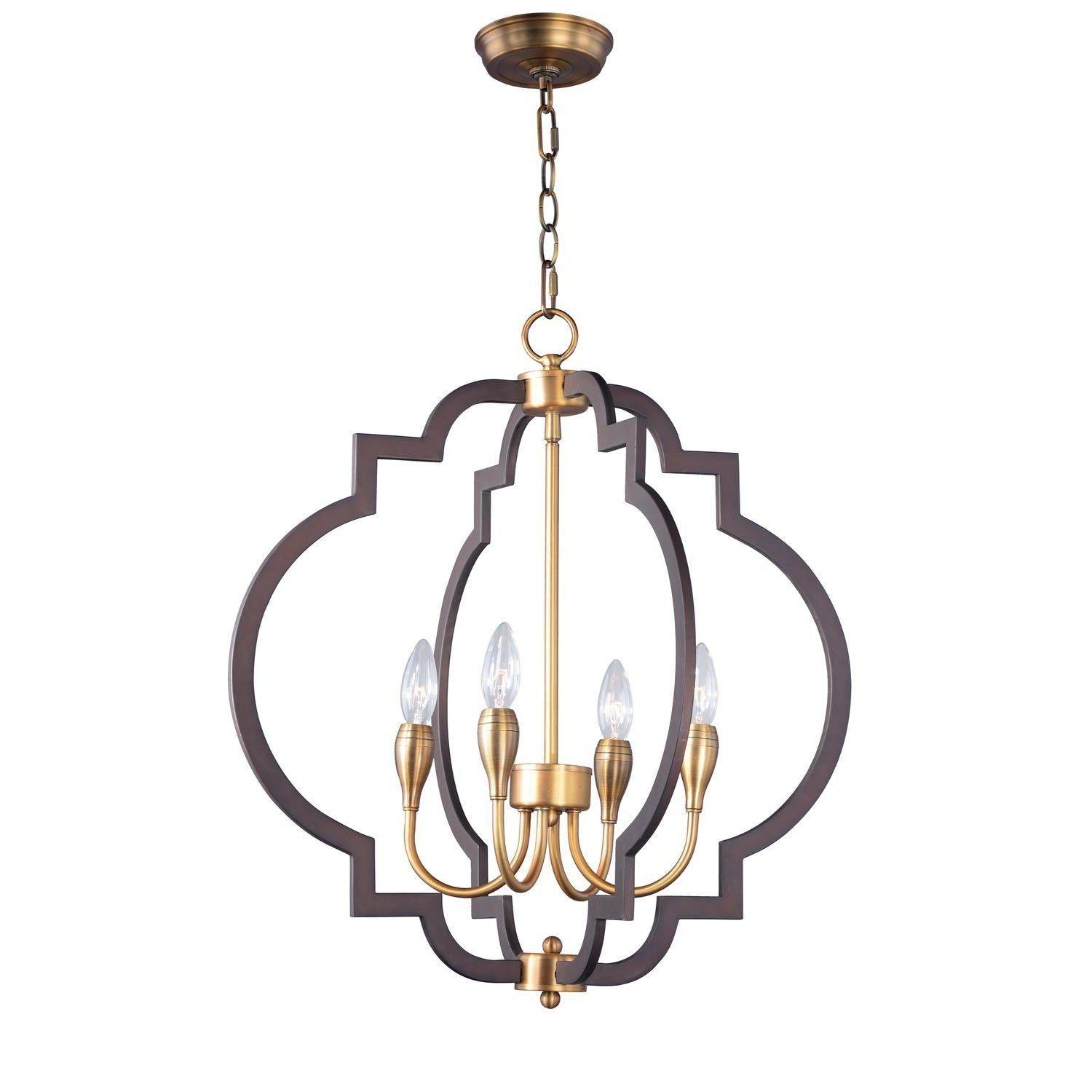 Crest Chandelier - Oil Rubbed Bronze / Antique Brass