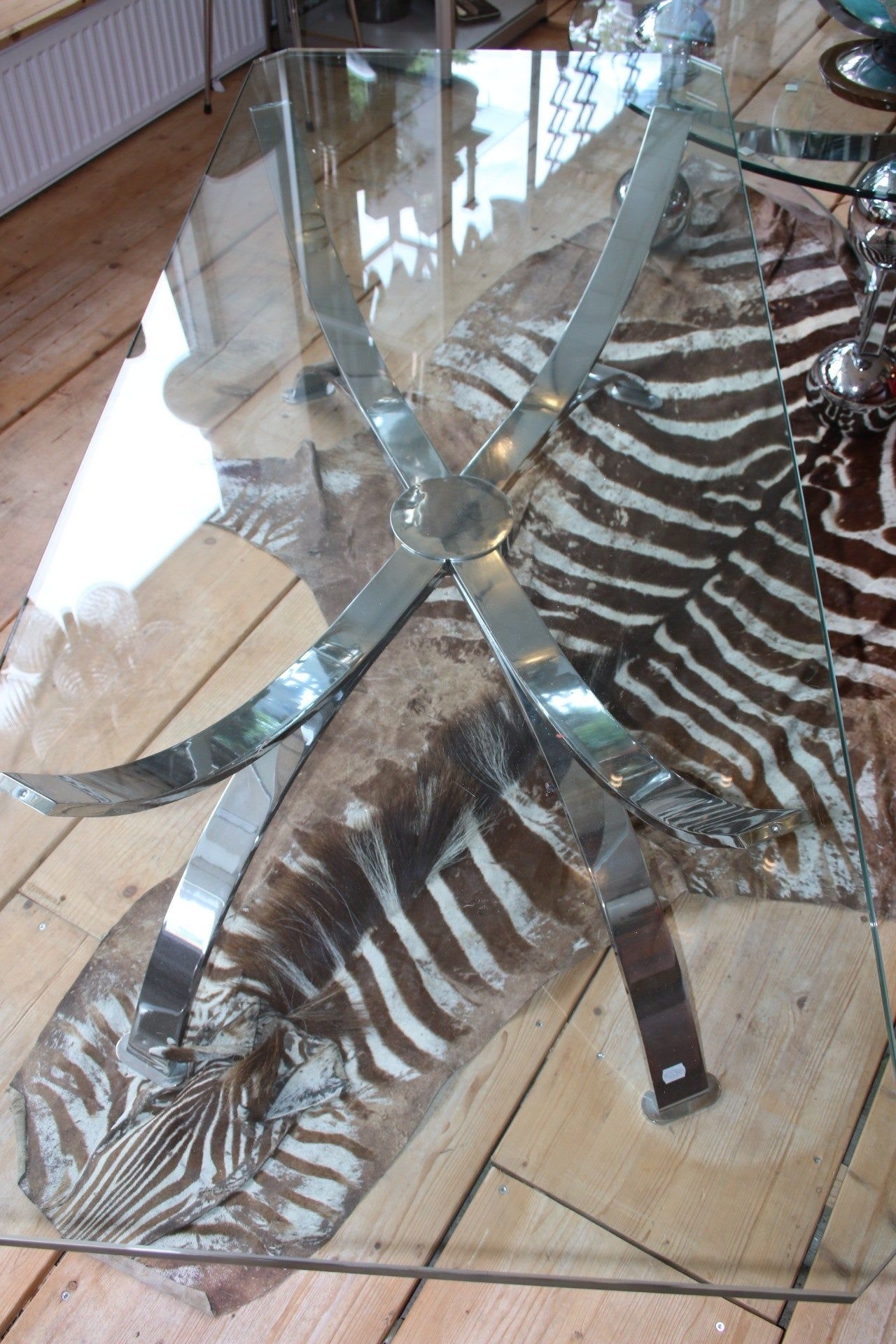 Design Salontafel Chrome voet Space Age