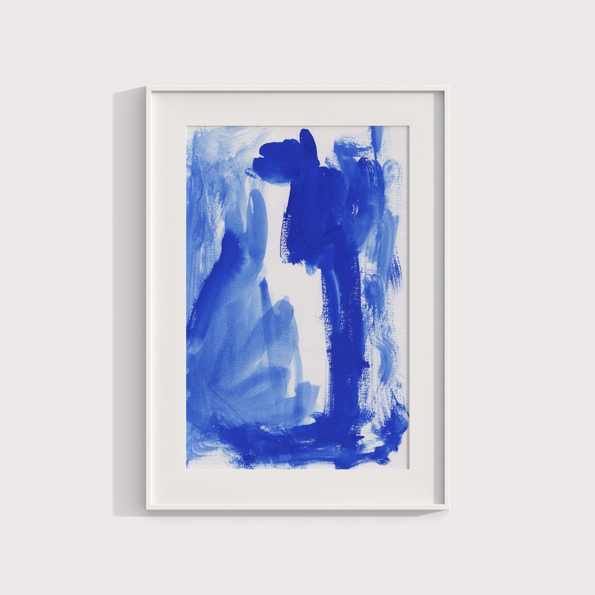 Digital Abstract Blue Art Print, Bottle Painting, Abstract Blue Painting, Abstract Blue Art, Cobalt Blue Painting, Abstract Blue Wall Art