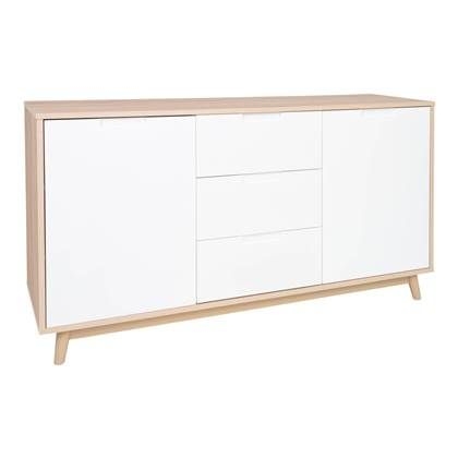 Duverger Dane - Dressoir - pijnboomhout naturel - wit - MDF -