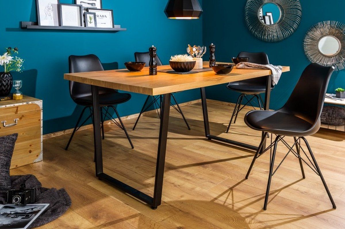 Eettafel Loft Zwart 140cm Eiken - 40250