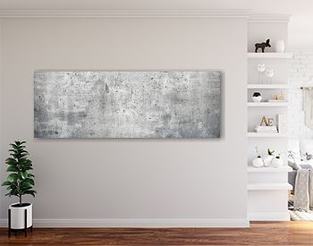 Foto op Canvas Beton - Oude grijze betonnen muur als achtergrond