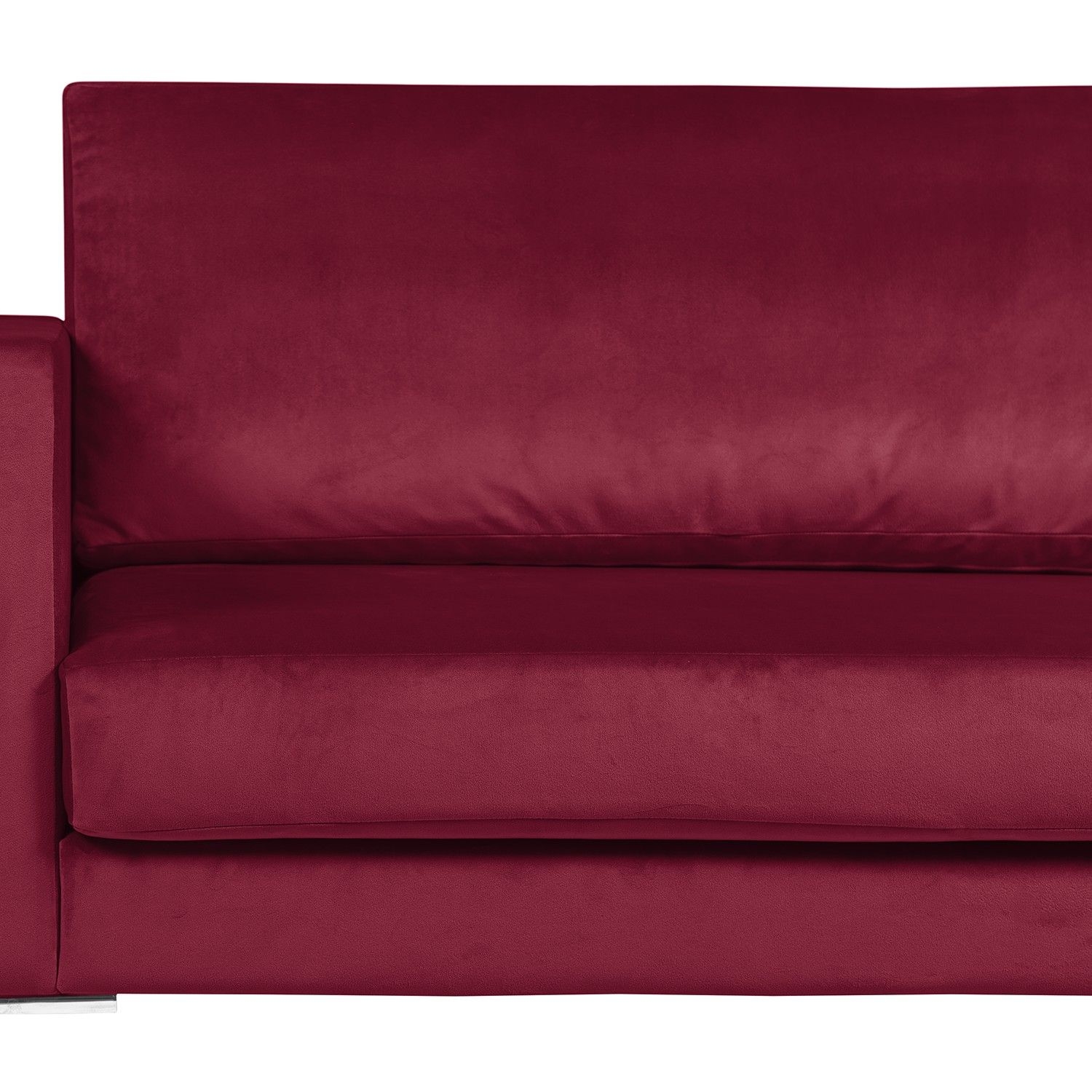 Fredriks Ecksofa Portobello III Bordeaux Samt 293x75x155 cm