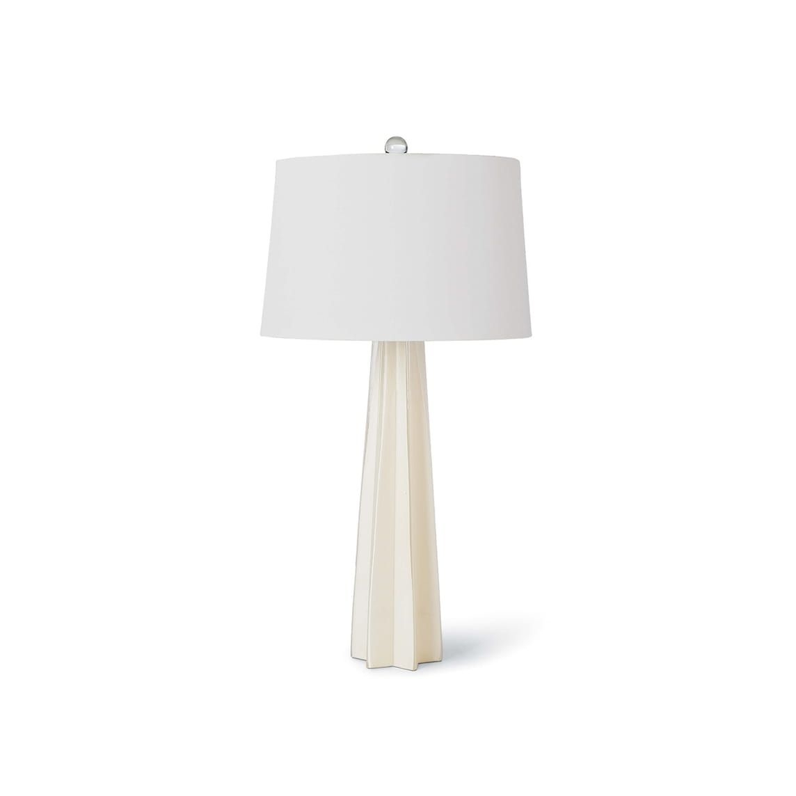 Glass Star Table Lamp - Finish: White