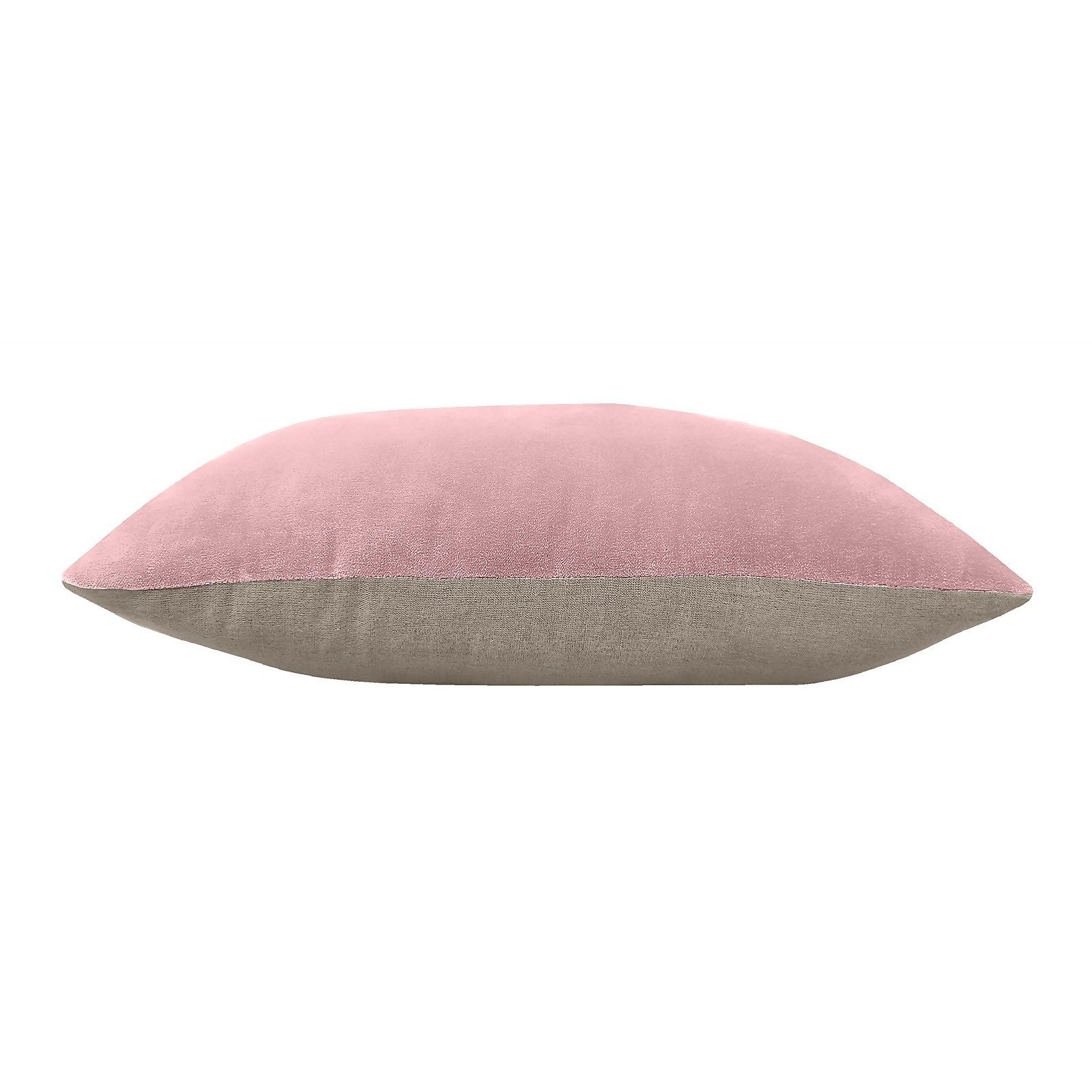 House Beautiful Velvet Linen Cushion - 45x45cm - Blossom Pink