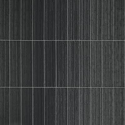 Ivy Hill Tile Barclay Charcoal Black 2.55 in. x 10.27 in. Textured Matte Ceramic Wall Tile (6.24 sq. ft./Case)