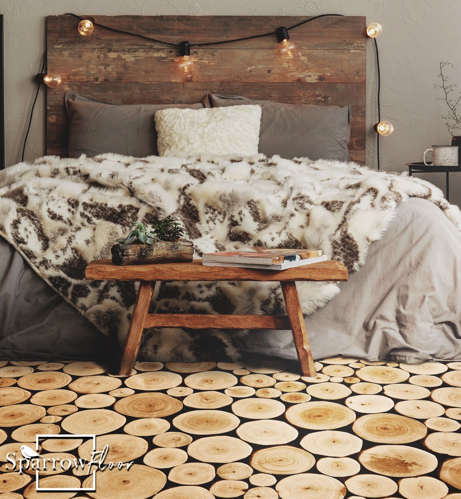 Malmo Vinyl PVC Flooring, Linoleum Flooring, Scandinavian Pattern, Floor Covering #1W