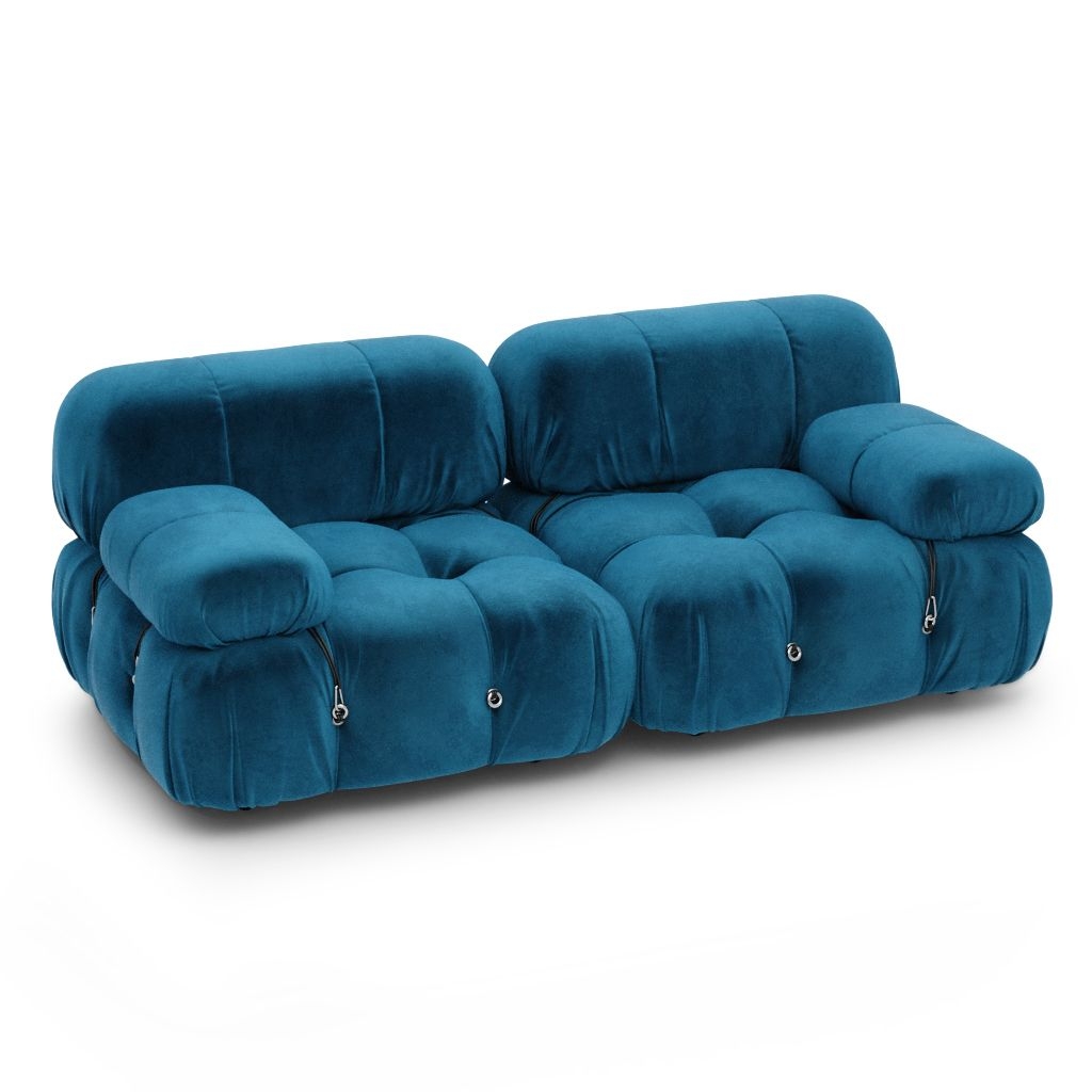Mario Bellini Sofa | Combination 012-Cotton Velvet-Ash Blue