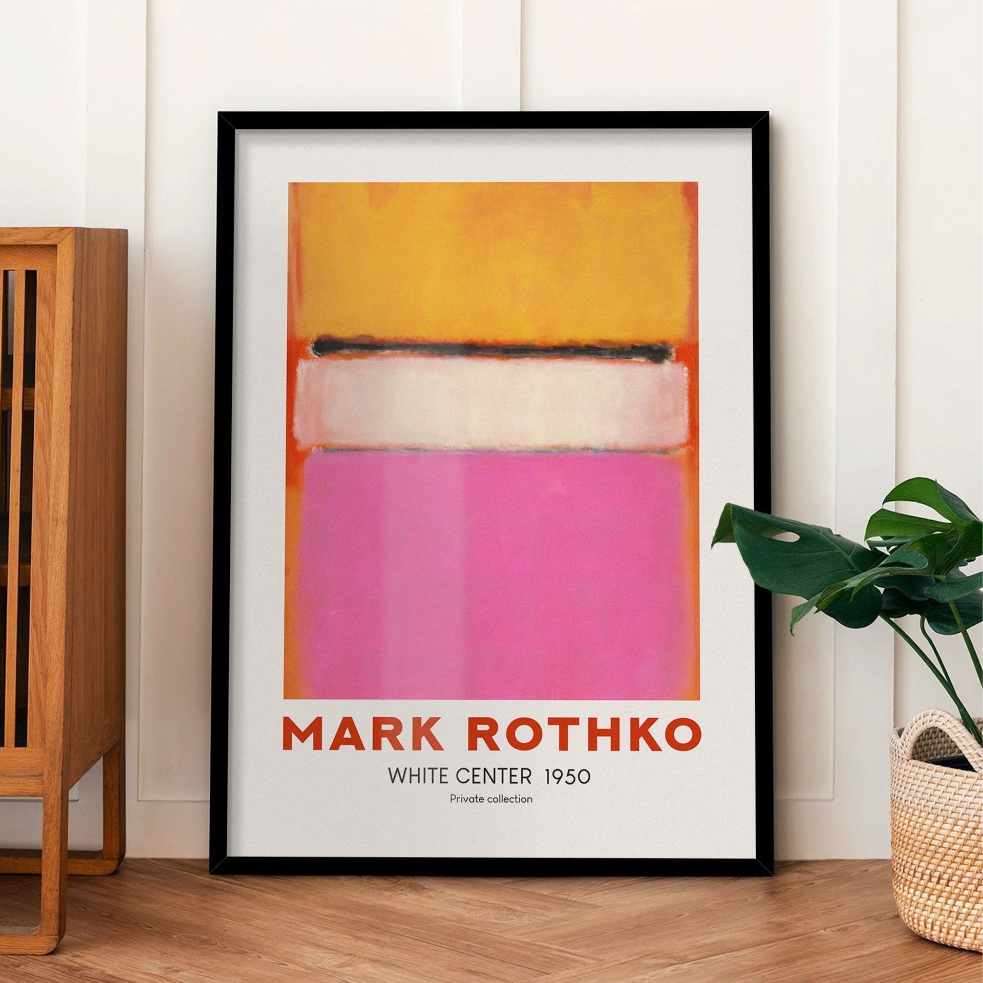 Mark Rothko  Print, Rothko Exhibition Poster, Modern Wall Art For Living Room, Famous Art Prints, Poster Gift, White Center