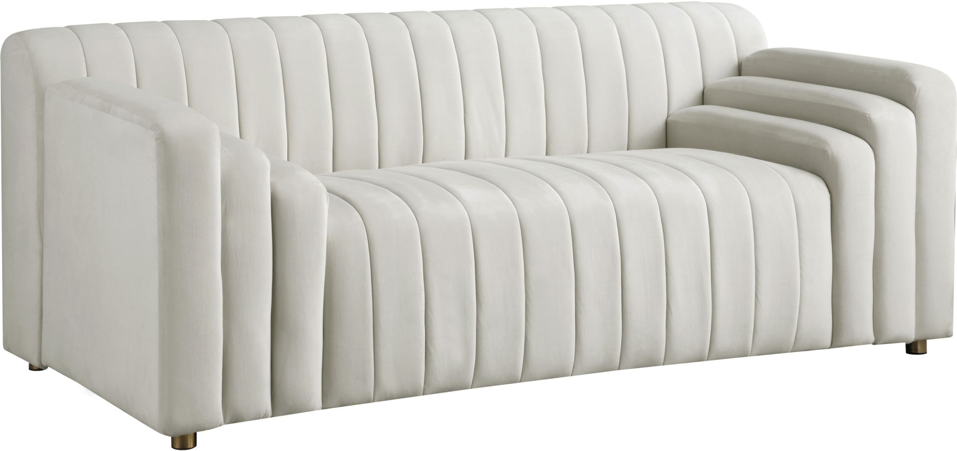 Meridian Furniture Naya Cream Velvet Loveseat