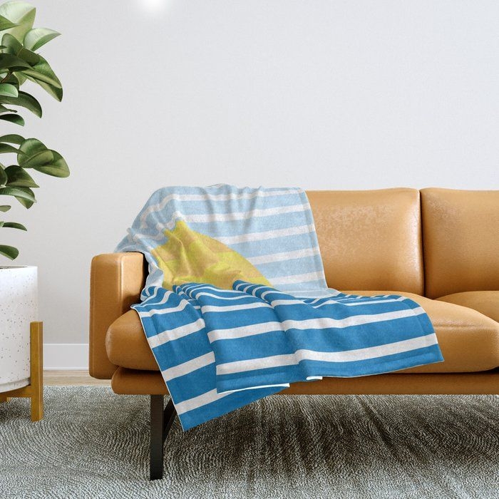 Minimalist Landscape #1 Throw Blanket by Dp Design Art - 51" x 60" Blanket