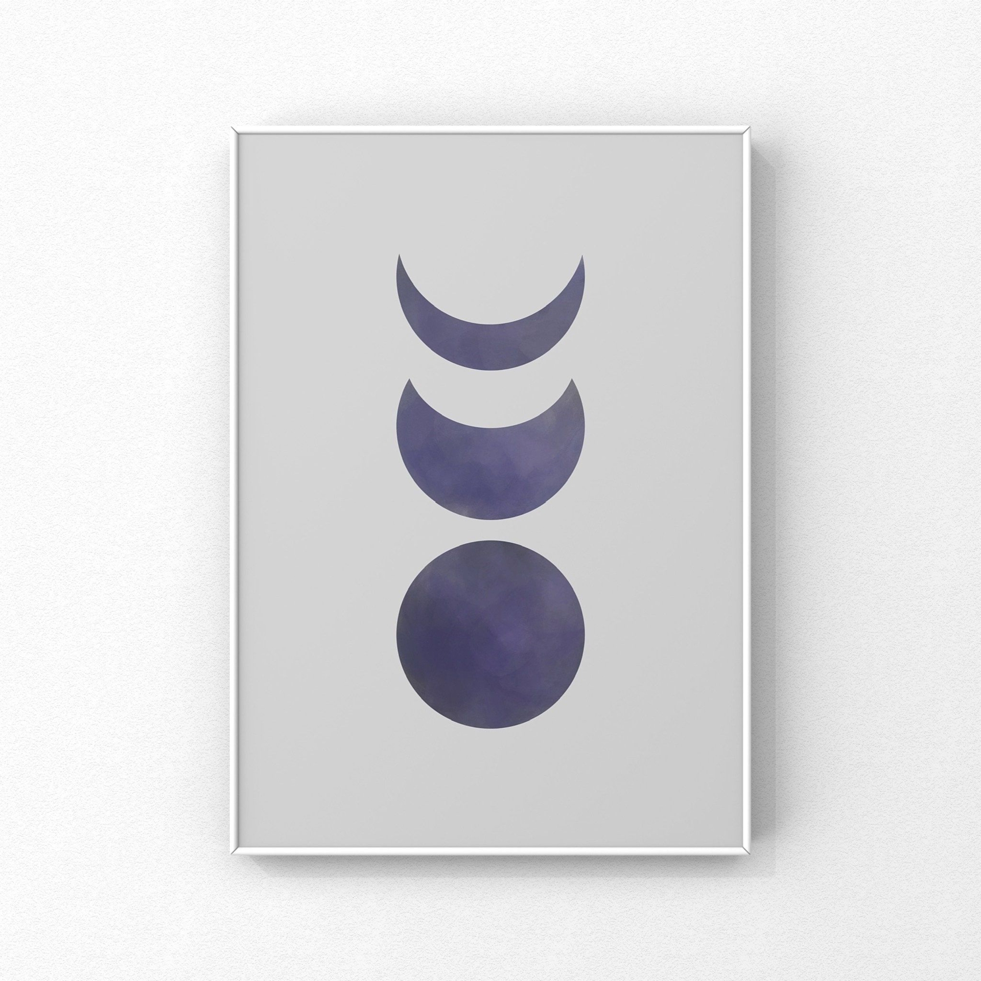 Minimalist Moon Phases Printable Art Digital Download - Celestial Poster