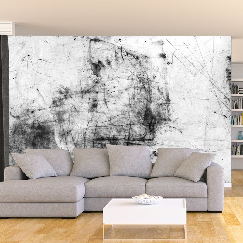 Modern Abstract Mural Environment Friendly Wallpaper Wall Art for House Interior - 82 x 58 / Black White / Non-Pasted