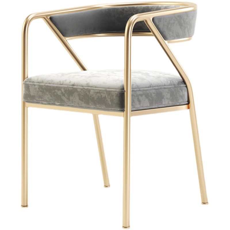 Modern Velvet Dining Chair 30''H Open Back Dining Side Chair with Metal Base for Restaurant - Pink / 4 Piece Set / Brass/ Gold