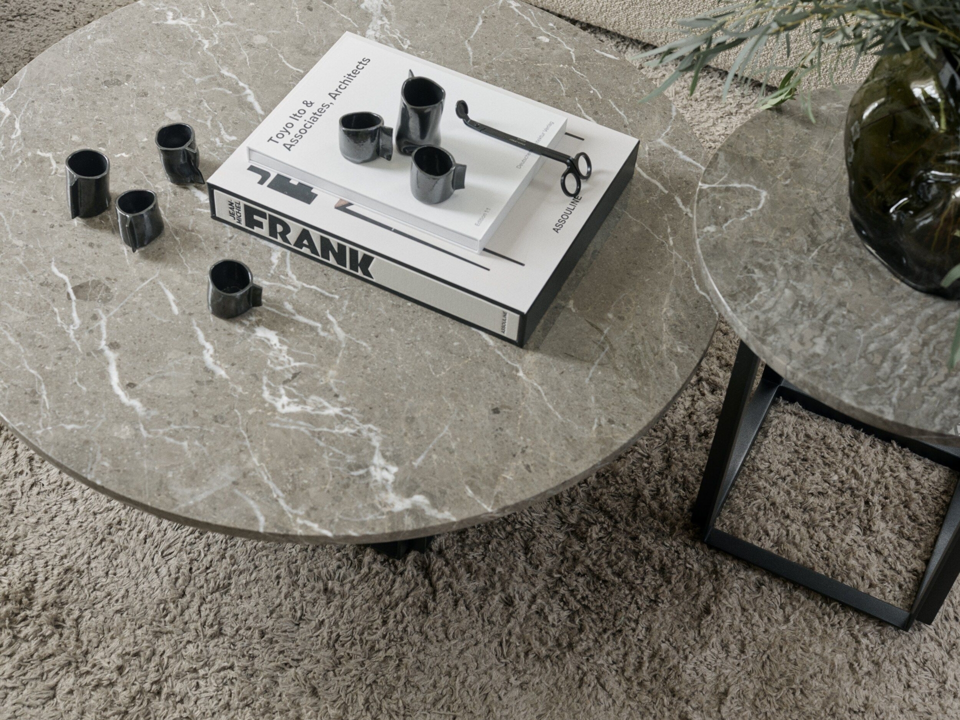 New Works Florence Soffbord 90 Cm Gr / - Soffbord Marmor Svart