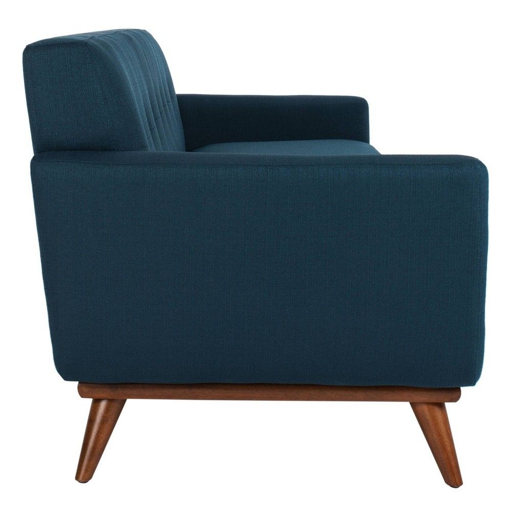 Opal Linen Tufted Sofa Dark Teal - Safavieh