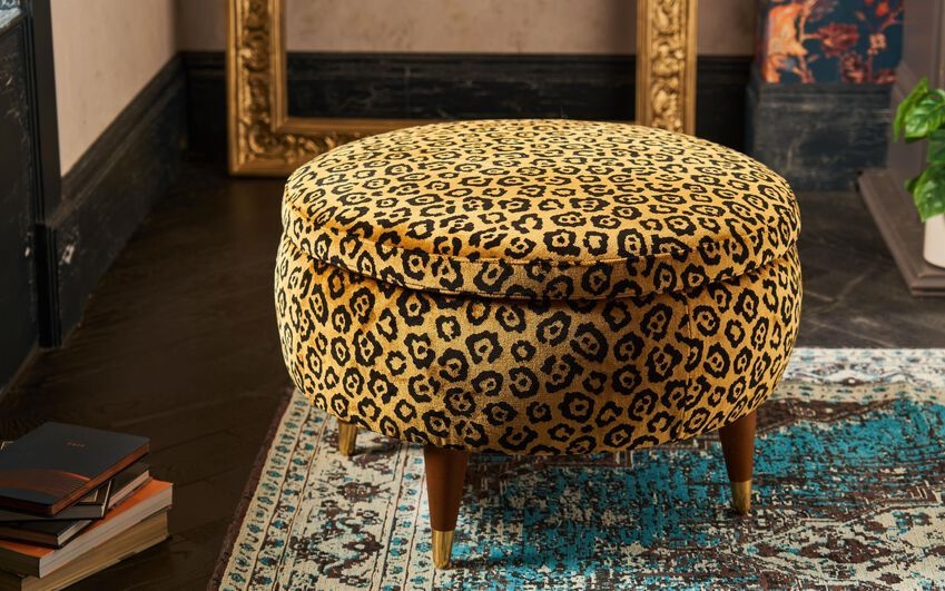 Paloma Home Down to Earth Fabric Storage Footstool