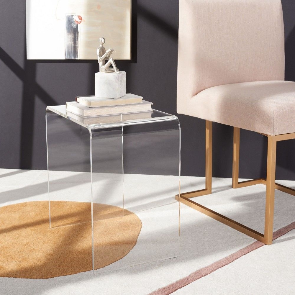 Pryor Acrylic Side Table - Clear - Safavieh