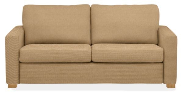 Room & Board | Modern Berin Wide Arm Queen Sleeper Sofa Wood in Arin Fabric in Camel - Stain-Resistant Fabric 76w 39d