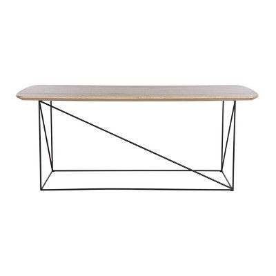 Rylee Rectangle Coffee Table Taupe/Black - Safavieh