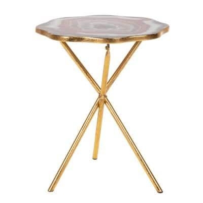 SAFAVIEH Celeste Multi/Gold Side Table
