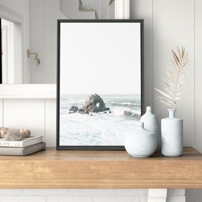 Sand & Stable 'Boulder' Photograph Paper in Black/Blue/Brown, Size 24.0 H x 16.0 W x 1.0 D in | Wayfair | Home Decor