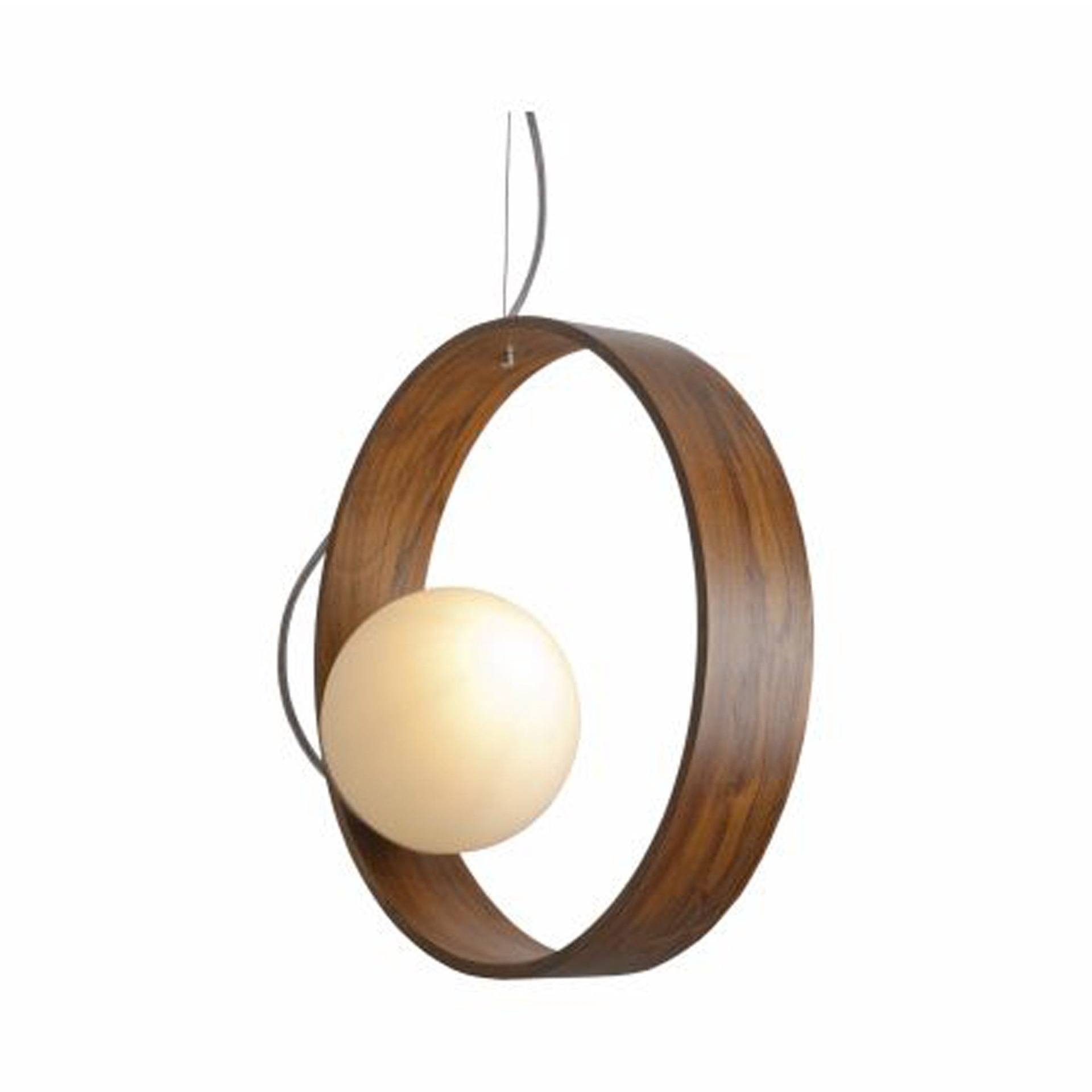 Sfera Hoop Pendant Light - American Walnut