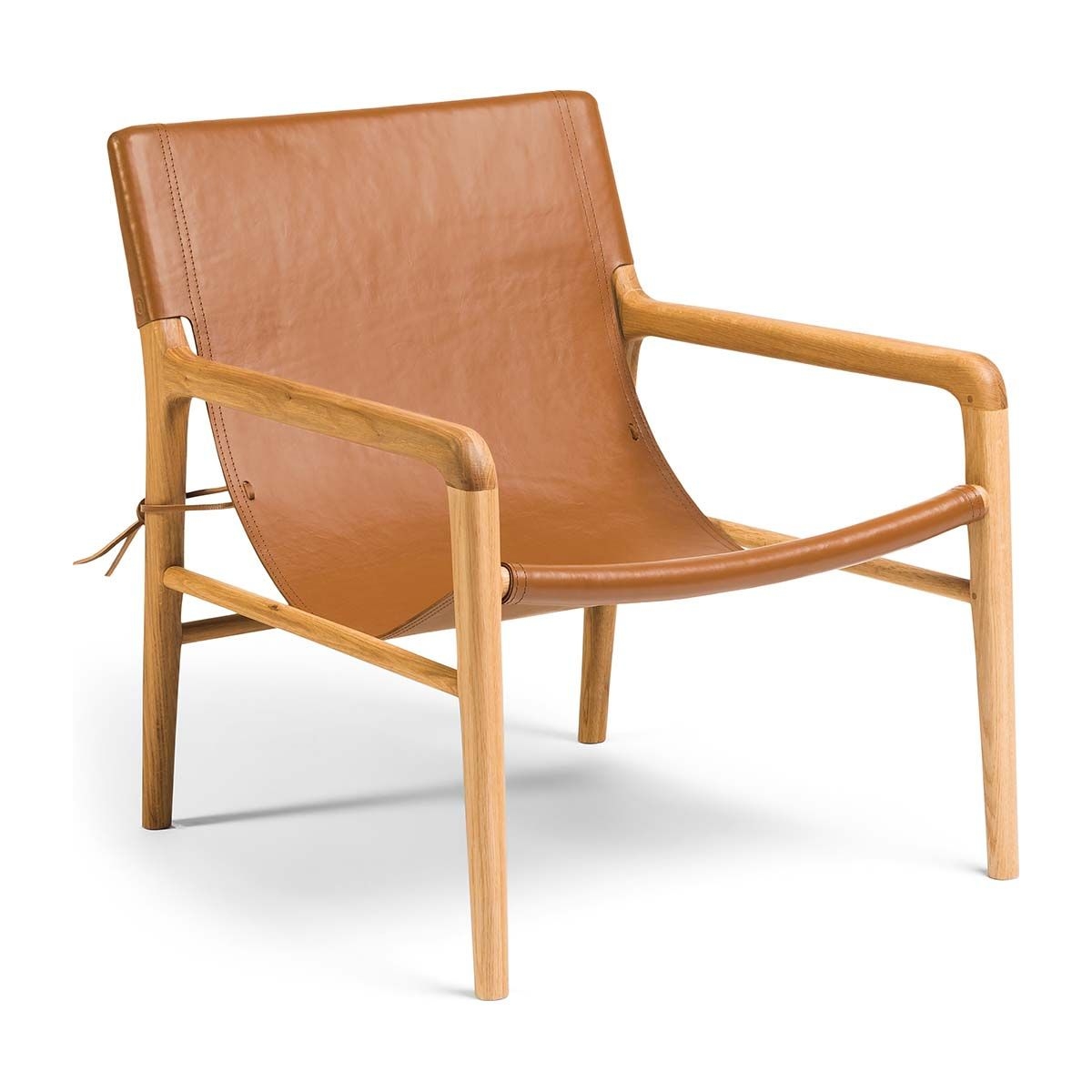 Smith Full Leather Armchair (Teak, Tan) by Barnaby Lane